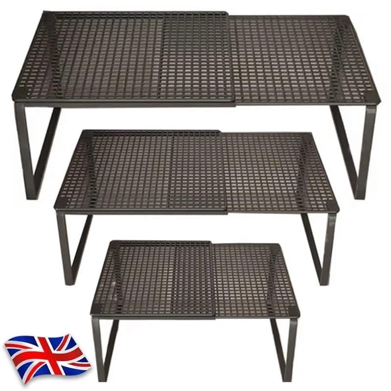 Expandable Closet Organizer Shelf Adjustable Wardrobe Kitchen Storage Rack UK