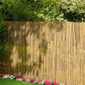 4M Slatted Bamboo Fence Screening Roll Natural Slat Panel