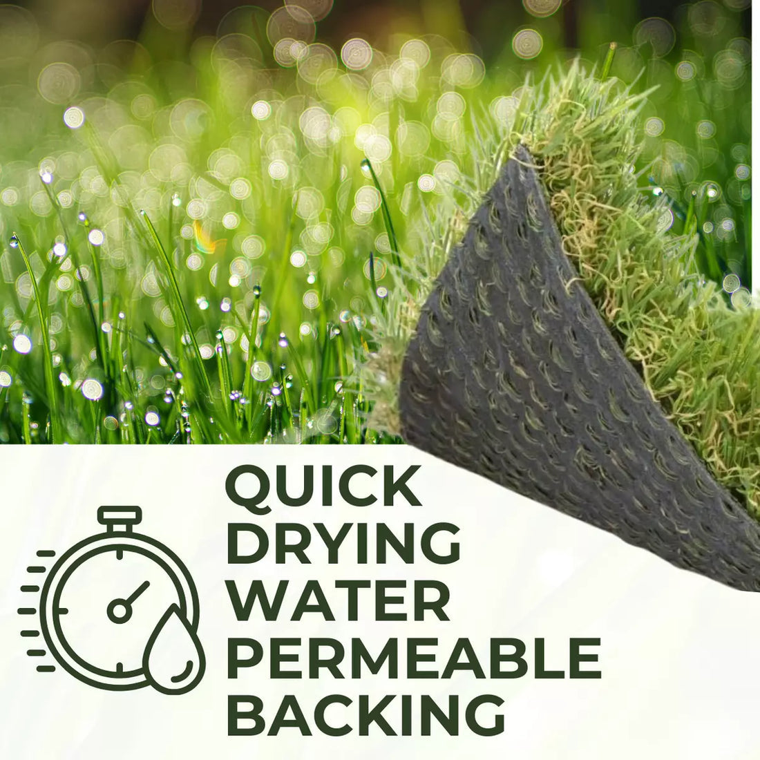 30mm Realistic Artificial Grass Natural Look Lawn Turf