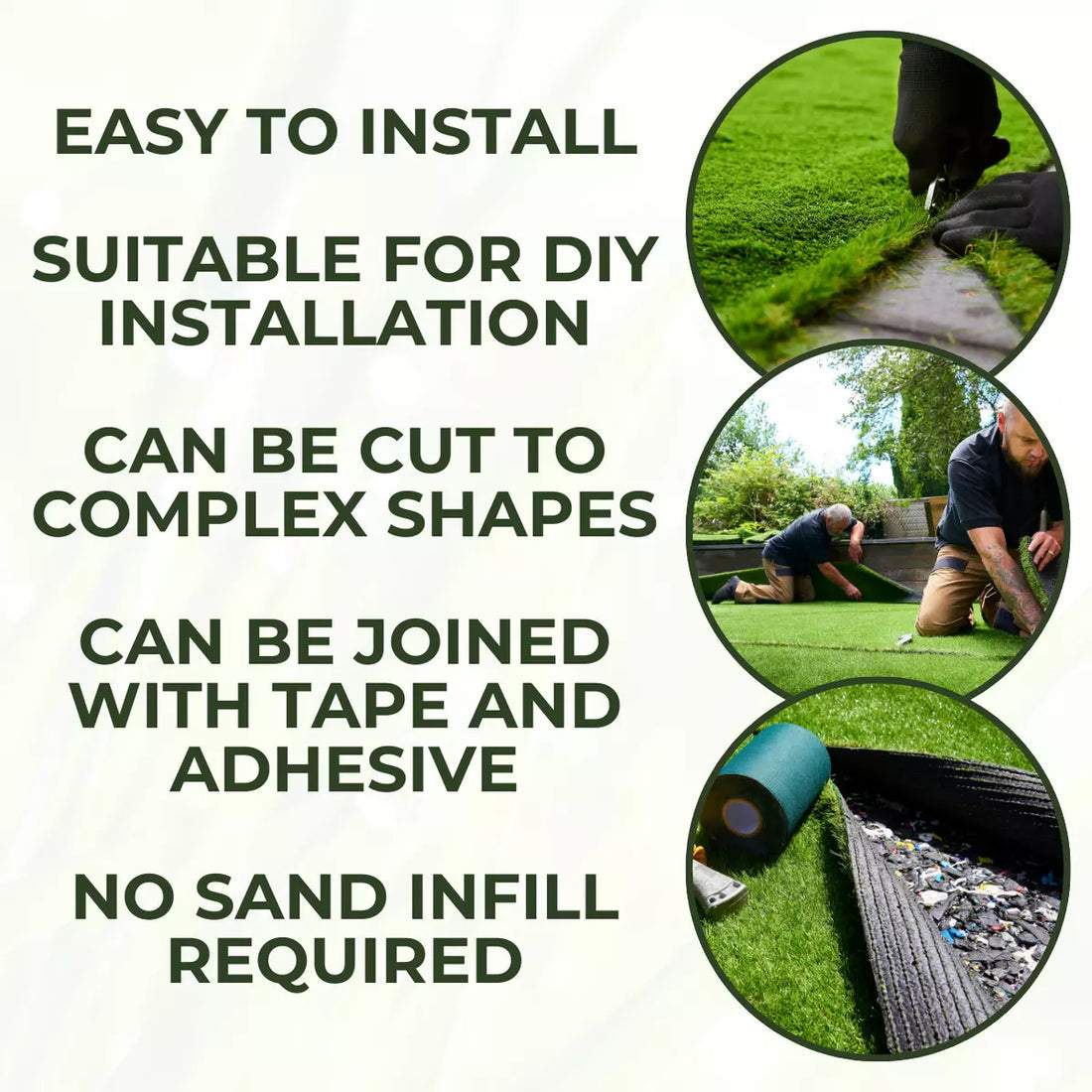 30mm Realistic Artificial Grass Natural Look Lawn Turf