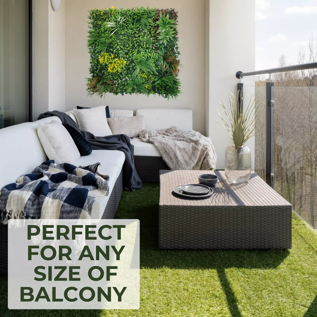 30mm Realistic Artificial Grass Natural Look Lawn Turf